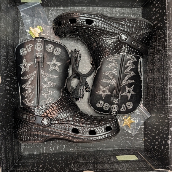 Limited Edition Crocs Cowboy Boots 2023 Rare M5/W7 Western - Picture 1 of 9